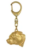 Breloki - Staffordshire Bull Terrier, Staffik, Staffi III - pozłocony brelok do kluczy z psem, ozdoba torebki, luksusowy dodatek marki Art-Dog - miniaturka - grafika 1