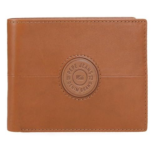 Pepe Jeans Cracker Portfel z portmonetką Beżowy 12,5 x 9,5 x 1 cm Skóra by Joumma Bags, beż, Talla única, Portfel z portfelem