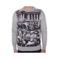 Bluzy męskie - Bluza Męska Sportowa Modna Lambertta Szara CM0630 XL - miniaturka - grafika 1