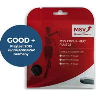 Tenis ziemny - Naciąg do rakiety tenisowej MSV Focus Hex Plus 25 czarny set 12 m. - - miniaturka - grafika 1