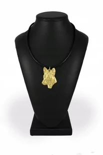 Basenji Pozłacany naszyjnik na rzemieniu - Naszyjniki - miniaturka - grafika 1