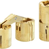 Zawiasy, okucia i inne akcesoria - Zawias cylindryczny, zawias meblowy ukryty, kąt otwarcia 180 stopni, odpowiedni do projektów DIY, złoty, 10 mm, 2 sztuki - miniaturka - grafika 1