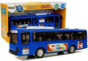 Samochody i pojazdy dla dzieci - LEANToys Muzyczny Autobus z Napędem Frykcyjnym i światłami Niebieski 5742 - miniaturka - grafika 1