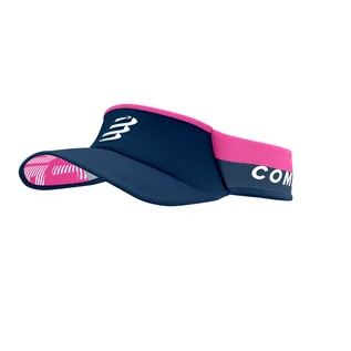 Czapki i chusty sportowe damskie - COMPRESSPORT Daszek biegowy ULTRALIGHT VISOR V2 mood indigo/magenta - grafika 1