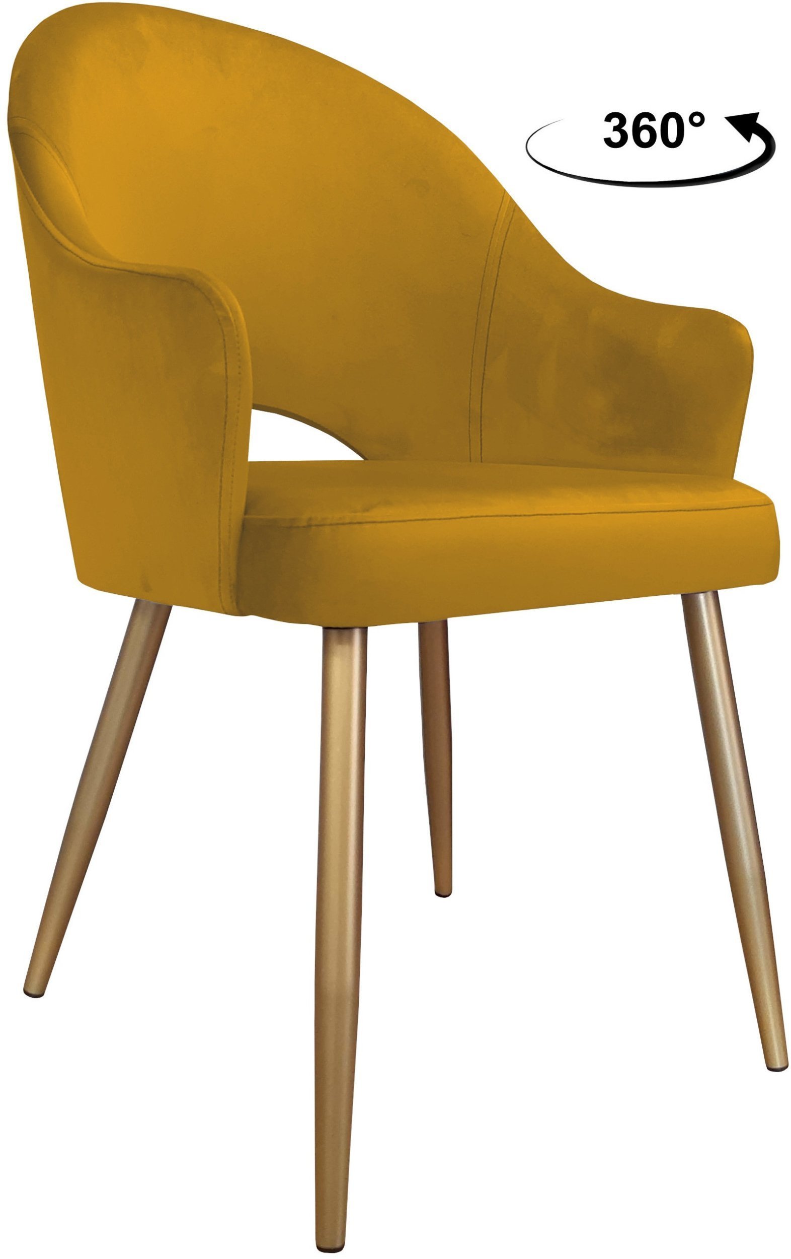 Krzesło obrotowe Velvet podstawa złota MG15