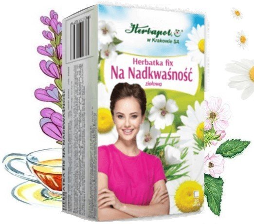 Herbatka NA NADKWAŚNOŚĆ Wzdęcia Gazy Trawienie 2g x 20szt. HERBAPOL