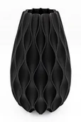 Wazony i flakony - Nowoczesny wazon na suche kwiaty / LEGO - czarny matowy, nietłukący 20cm - miniaturka - grafika 1