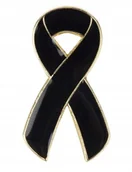 Broszki - Przypinka, Pin, Broszka, Brocha, Plakietka -Symbol Żałoby - Wstążka Żałobna - miniaturka - grafika 1