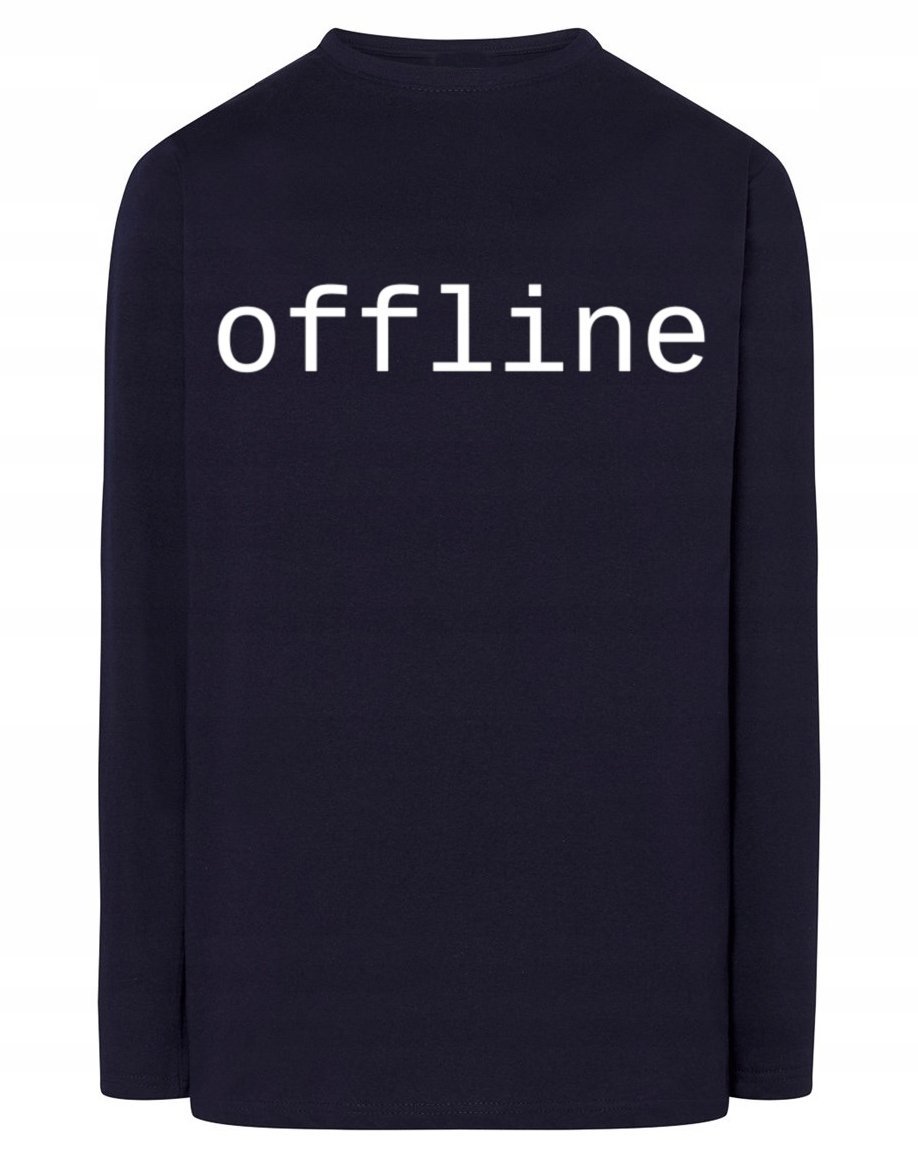 Longsleeve męski nadruk napis OFFLINE r.3XL