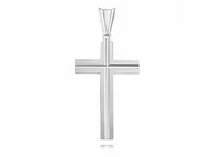 Biżuteria religijna - Valerio.pl Srebrny krzyżyk krzyż diamentowany srebro 925 KD006 KD006 - miniaturka - grafika 1