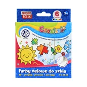 Przybory szkolne - Farby żelowe do szkła 6kol 15ml Astra 301122015 - miniaturka - grafika 1