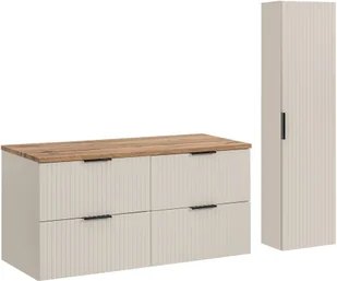 Zestaw meblowy 120cm z blatem i Szafką wysoką - Meble łazienkowe - miniaturka - grafika 1