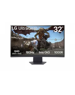 LG 32'' 32GS60QC-B QHD   2560 x 1440 pixels  300 cd VA 32GS60QC-B.AEUQ - Monitory - miniaturka - grafika 1