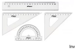 Leniar Producent Komplet szkolny 10032 - Linijki, ekierki - miniaturka - grafika 1