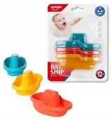 Zabawki do kąpieli - ZESTAW KĄPIELOWY 3 x ŁÓDKI STATKI do WODY WANNY KĄPIELI zabawka kąpielowa - miniaturka - grafika 1