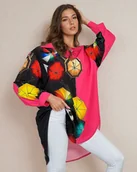Bluzki damskie - Royalfashion Wzorzysta damska tunika z printem-Uniwersalny - miniaturka - grafika 1