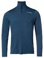 Koszulki męskie - VAUDE Me Monviso Wool męski T-shirt z półzamkiem błyskawicznym Ls T-Shirt Tshirt, ciemne morze, XXL, Ciemne morze, XXL - miniaturka - grafika 1
