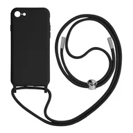 Etui i futerały do telefonów - Etui na iPhone 7/8/SE 2020/2022 Smycz 80 cm - Czarne - miniaturka - grafika 1