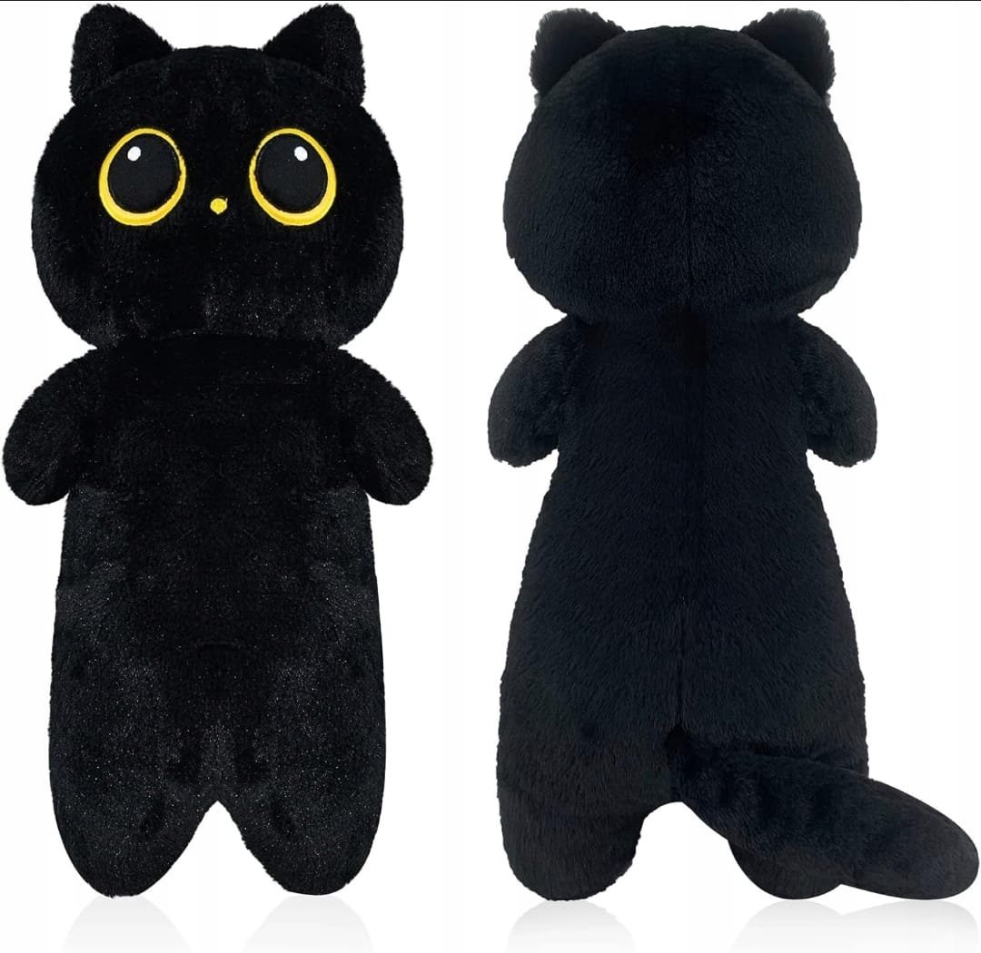 Pluszowy kot czarny miękka zabawka 40 cm