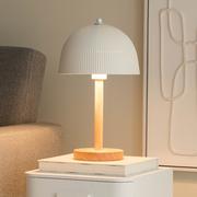 Lampy stojące - Lampa Stołowa z Drewnianą Podstawą Acordis - miniaturka - grafika 1