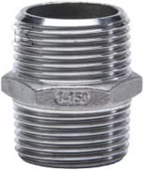 Łączniki, trójniki, kształtki - Gebo Nypel gwintowany ze stali nierdzewnej wkrętny 1/2" - miniaturka - grafika 1