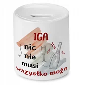 Skarbonki - Skarbonka Dla Igi Idealny na Urodziny na Prezent z Nadrukiem ze Zdjęciem - miniaturka - grafika 1