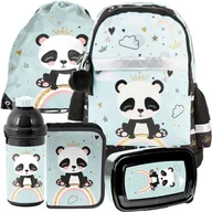 Zestawy szkolne - ZESTAW Szkolny Plecak Paso Miś Panda Koala Tęcza 5 elementów - miniaturka - grafika 1