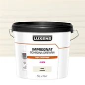 Farby i impregnaty do drewna - Impregnat do drewna dekoracyjny Biały mat 5 l Luxens - miniaturka - grafika 1
