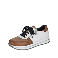 Sneakersy damskie - Rieker Damskie sneakersy N4520, Beżowy kombi, 41 EU - miniaturka - grafika 1