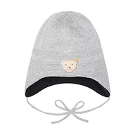 Czapki damskie - Steiff Unisex Baby Classic czapka beanie, Soft Grey Melange, 45 - miniaturka - grafika 1