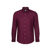 Koszule męskie - Seidensticker Męska koszula slim fit z długim rękawem, ciemnoczerwony, 36 - miniaturka - grafika 1