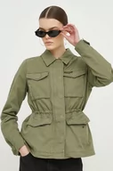 Kurtki damskie - Superdry kurtka bawełniana kolor zielony przejściowa - miniaturka - grafika 1