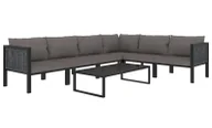 Meble ogrodowe - 7-częściowy zestaw ogrodowy antracytowy G0-B57 - miniaturka - grafika 1