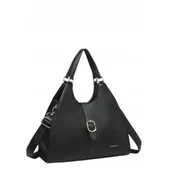 Torebki damskie - Stylowa Torebka Damska Shopper Czarna LUIGISANTO HS85150 Black - miniaturka - grafika 1