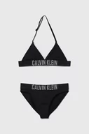 Stroje kąpielowe dla dziewczynek - Calvin Klein Jeans dwuczęściowy strój kąpielowy dziecięcy kolor czarny - miniaturka - grafika 1