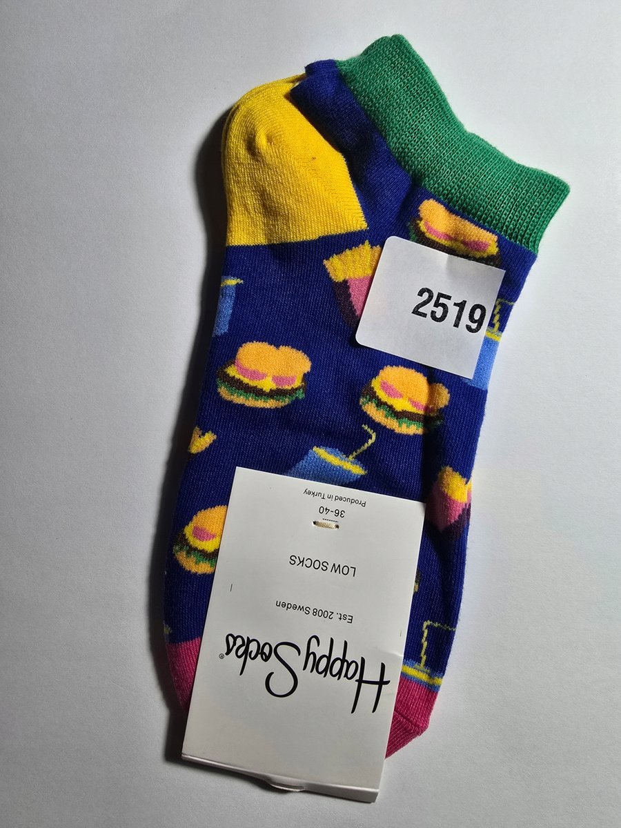 Kolorowe skarpety Happy Socks stopki unisex rozmiar 36-40 (2519)