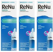 Akcesoria do soczewek kontaktowych - Płyn do soczewek kontaktowych ReNu Multiplus 3x360 ml - miniaturka - grafika 1