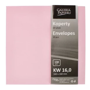 Galeria Papieru Koperty 160x160 różowe satyna gładkie 130g (10) - Koperty - miniaturka - grafika 1
