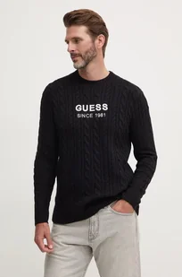Guess sweter z domieszką wełny ELWYN męski kolor czarny  M4BR11.Z3HA2 - Swetry męskie - miniaturka - grafika 1