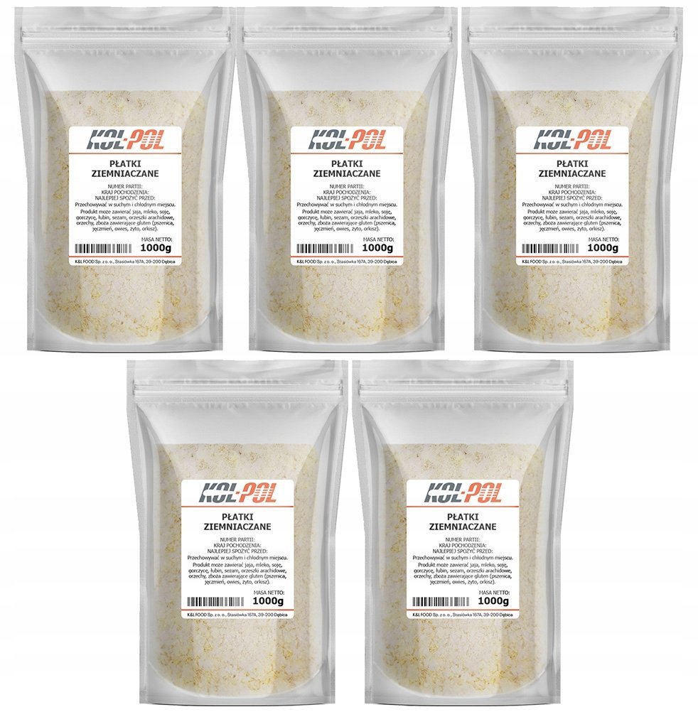 PŁATKI ZIEMNIACZANE 5kg Puree ziemniak naturalne wysoka jakość Kol-Pol