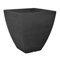 Donice - Donica plastikowa Rillen 40x40 cm antracytowa Vog - miniaturka - grafika 1