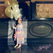 Zabawy w naśladowanie dorosłych - Souza! Kostium tęczowa peleryna z kapturem wróżka Julyanne 5-7 lat - miniaturka - grafika 1