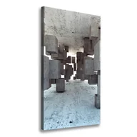 Obrazy i zdjęcia na płótnie - Foto obraz na płótnie pionowy Sześciany w betonie - miniaturka - grafika 1