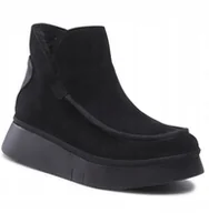 Botki damskie - FLY LONDON BOTKI DAMSKIE CZARNE OCIEPLANE SKÓRZANE 35 JJB - miniaturka - grafika 1