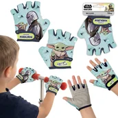 Rękawiczki rowerowe - STAR WARS The Mandalorian Dziecięce rękawiczki rowerowe na rower, hulajnogę dla chłopca, na rzep - miniaturka - grafika 1