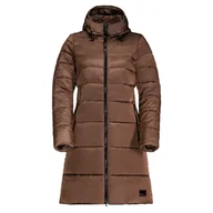 Płaszcze damskie - Damski płaszcz JACK WOLFSKIN EISBACH COAT W 1206981-5141 – Brązowy - miniaturka - grafika 1