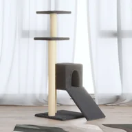 Drapaki dla kotów - shumee shumee Drapak dla kota z sizalowymi słupkami ciemnoszary 92 cm - miniaturka - grafika 1