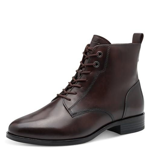 Tamaris Damen Lace Boot Flat 1-25121-43, damskie botki Moka, 37 EU, Moka, 37 EU