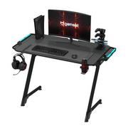 Biurka gamingowe - Czarne biurko gamingowe z podświetleniem LED - Cover 3X - miniaturka - grafika 1