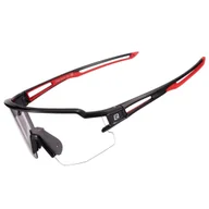 Okulary sportowe - Okulary rowerowe fotochromowe z filtrami UV 400 UVA i UVB czarno-czerwone ROCKBROS - miniaturka - grafika 1